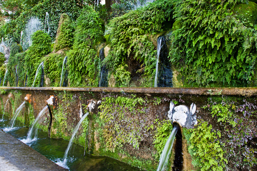 埃斯特别墅蒂沃利花园奢华园林绿化建筑旅行晴天遗产雕像风景图片