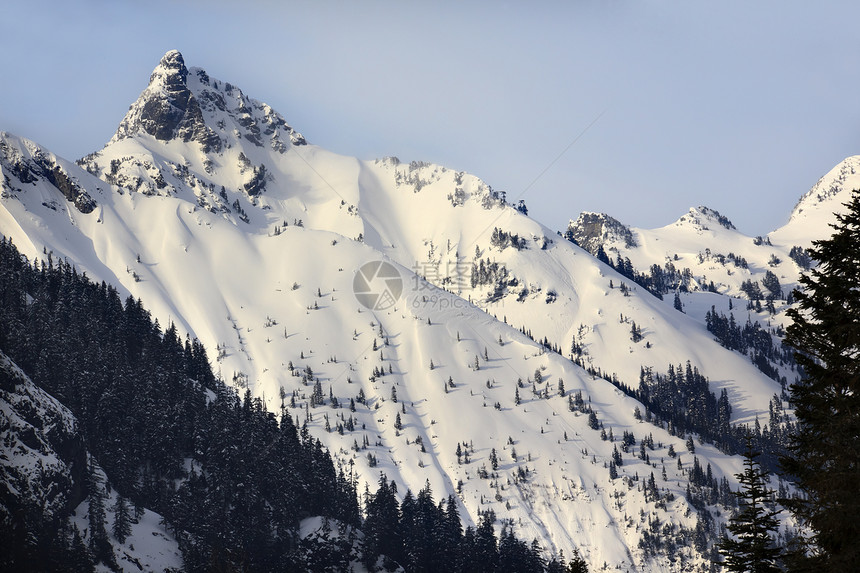 肯德尔佩克山雪山斯诺夸尔梅过华盛顿生态爬坡旅行顶峰蓝色风景季节树木山脉岩石图片