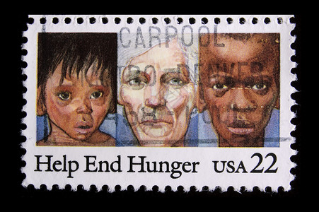 非洲饥饿复古美国纪念邮票饥饿老年意义服务邮件邮政国家背景