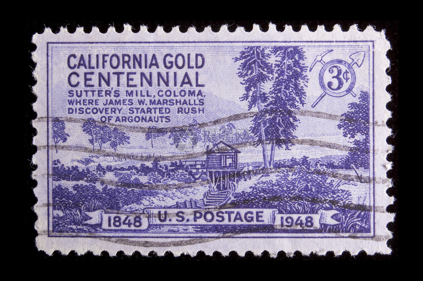 复古美国纪念邮票历史性金子紫色纪念品邮资图片