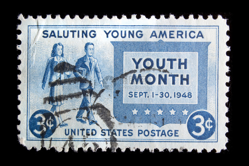 复古美国纪念邮票邮政意义服务青年国家邮件图片