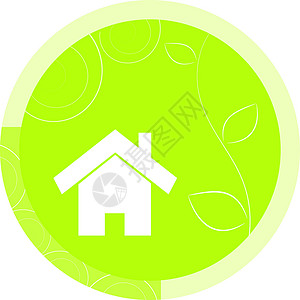 家居绿绿色插图地球房子环境背景图片