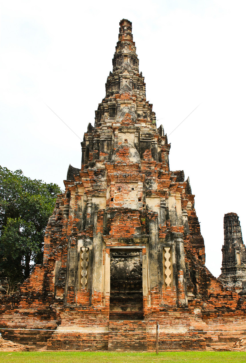 寺庙 泰国Ayutthaya历史公园文化废墟建筑建筑学神社地标艺术游客古玩宗教图片