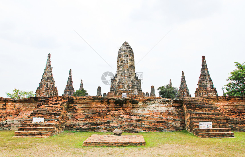 寺庙 泰国Ayutthaya历史公园宝塔文化佛塔建筑学宗教巅峰建筑旅游古董地标图片