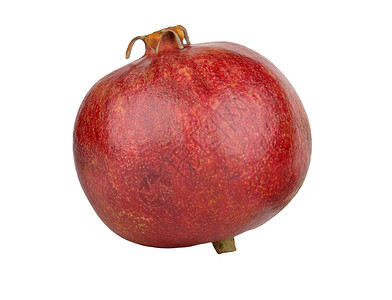成熟石榴水果红色食物白色背景图片