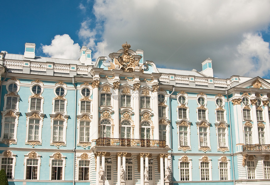 凯瑟琳宫 位于镇普斯海报房间钟楼金子照片风格卡片文化蓝色琥珀色图片