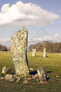苏格兰的立石背景图片