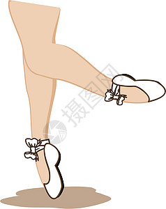 女孩脚芭蕾舞者双脚的详情文化鞋类演员姿势女孩运动艺术家足尖舞蹈家女士设计图片