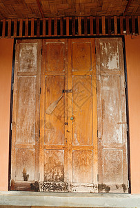 木制门木板历史房子框架木头装饰钥匙文化建筑学入口背景图片