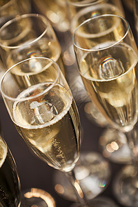 火花香槟桌布仪式婚宴餐厅水晶长笛活动金子宴会奢华背景图片