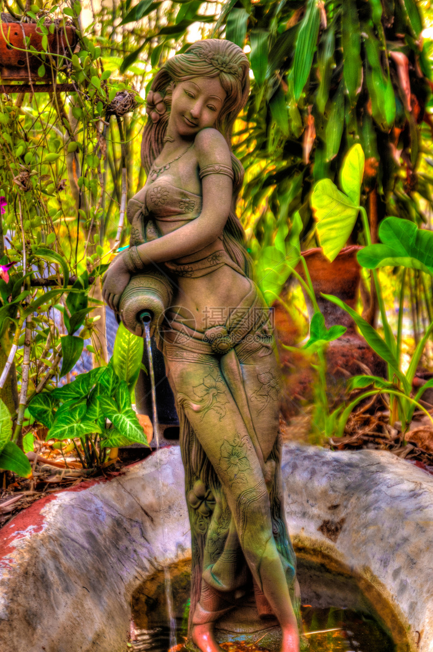 花园园房间享受宝塔雕像精神公园雕塑花园文化岩石图片