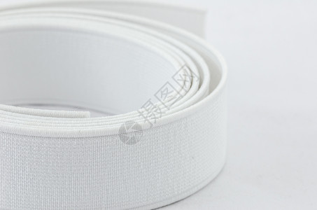 弹性带工具女裁缝金属织带缝纫枕形白色背景图片