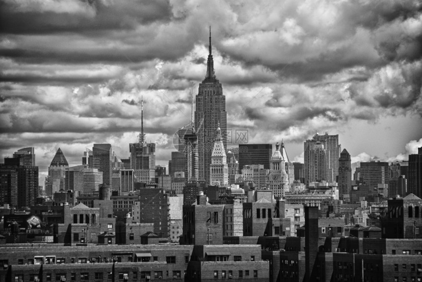 帝国大厦和纽约市天线旅行建筑摩天大楼工作日落地标历史性天际办公室城市图片