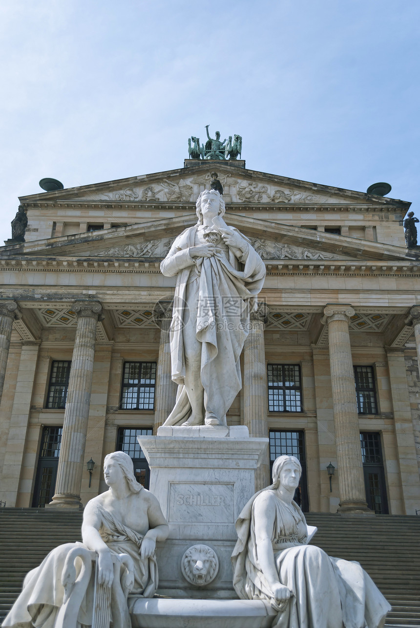 柏林神像勋章剧院历史城市房子歌剧雕塑音乐厅观光文化雕像图片