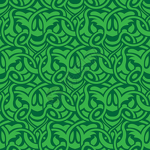 绿色无缝绿模式插图花纹壁纸装饰品丝绸艺术墙纸花卉背景图片