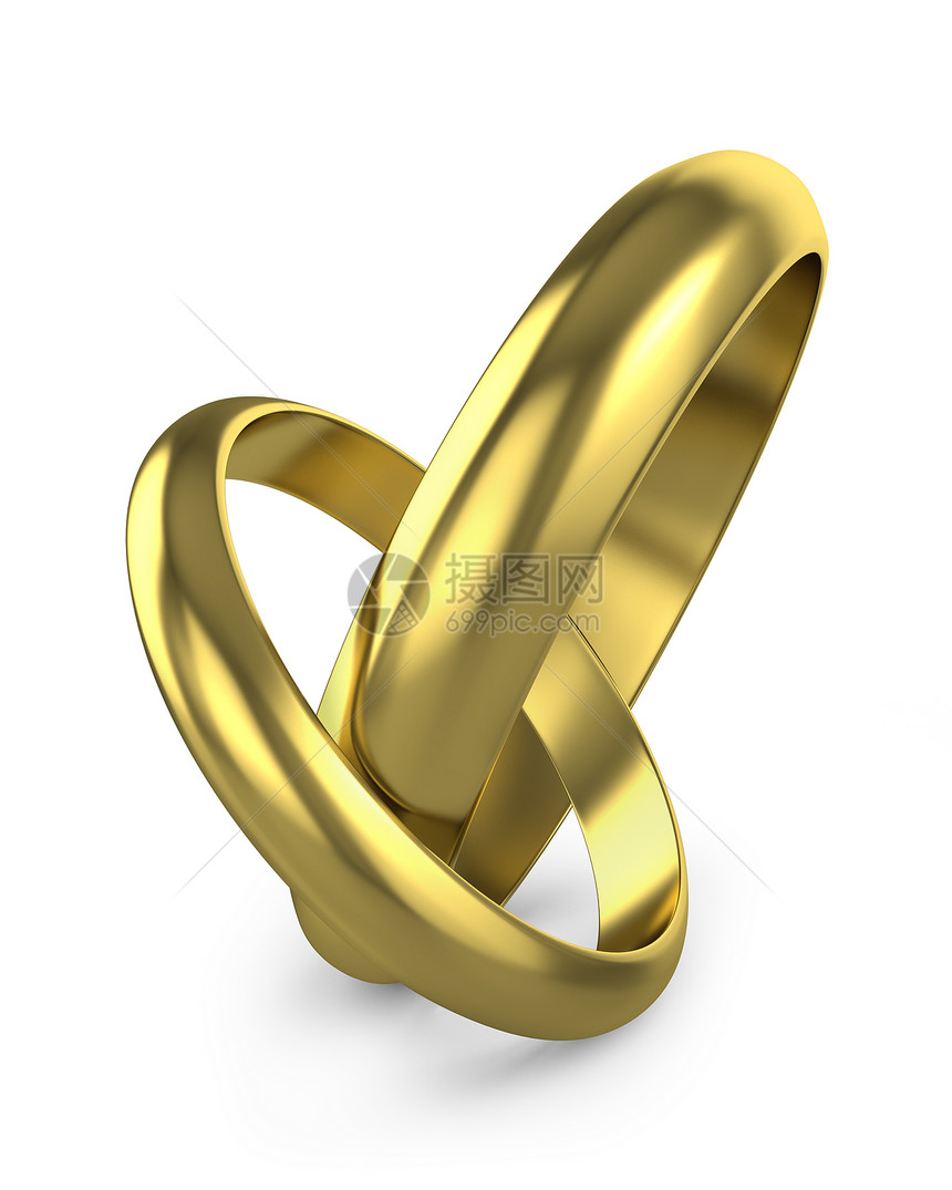 相互联系的结婚戒指对等图片