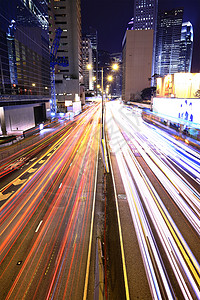 汽车超大素材夜间超大城市公路踪迹公共汽车商业沥青速度运输地标市中心蓝色景观背景