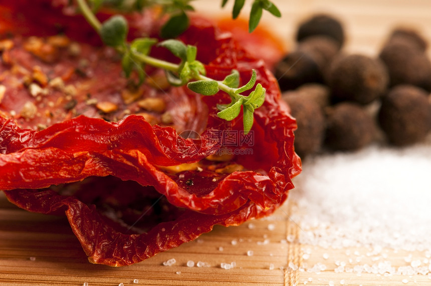 意大利日晒干西红番茄种子红色框架美食水平脱水蔬菜图片