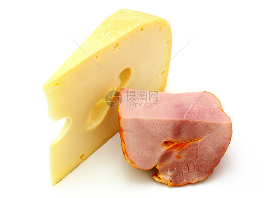 奶酪和肉蜂蜜作品家禽熟食胸部治愈美食面包木板桌子图片