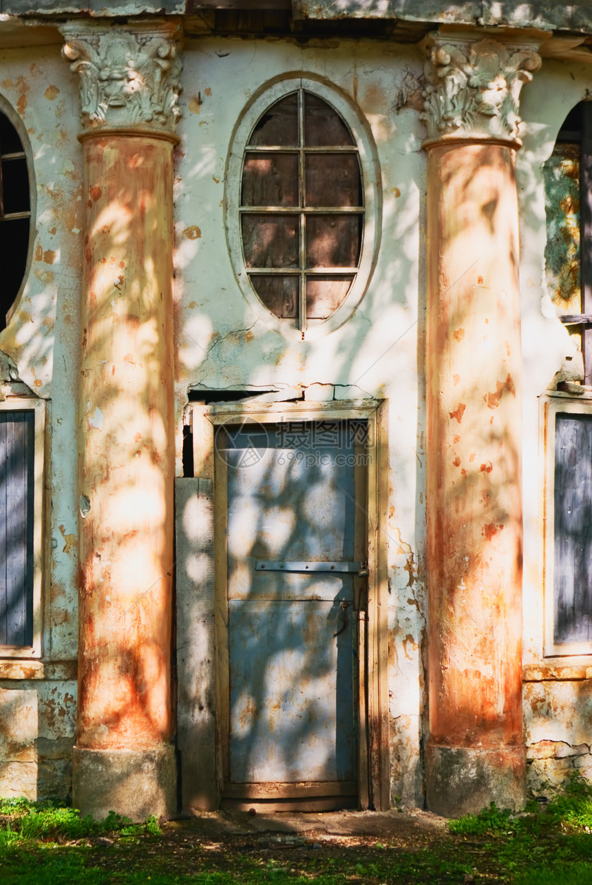 旧木门框架历史风化房子古董装饰风格木头建筑建筑学图片