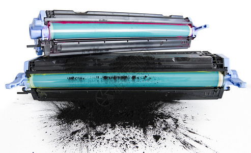 打印机墨盒激光黑色塑料笔芯喷墨碳粉回收背景图片