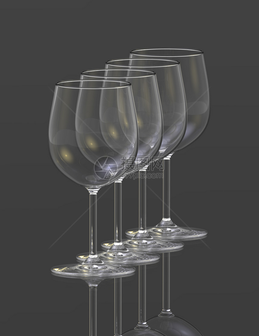 酒杯玻璃餐具白色插图图片