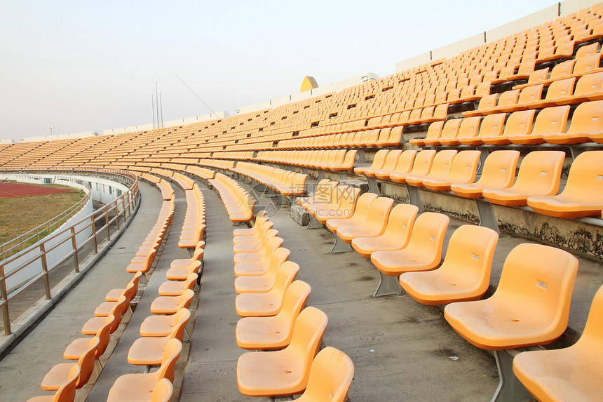 运动体育场座位观众蓝色团体塑料游戏推介会足球橙子音乐会老虎图片
