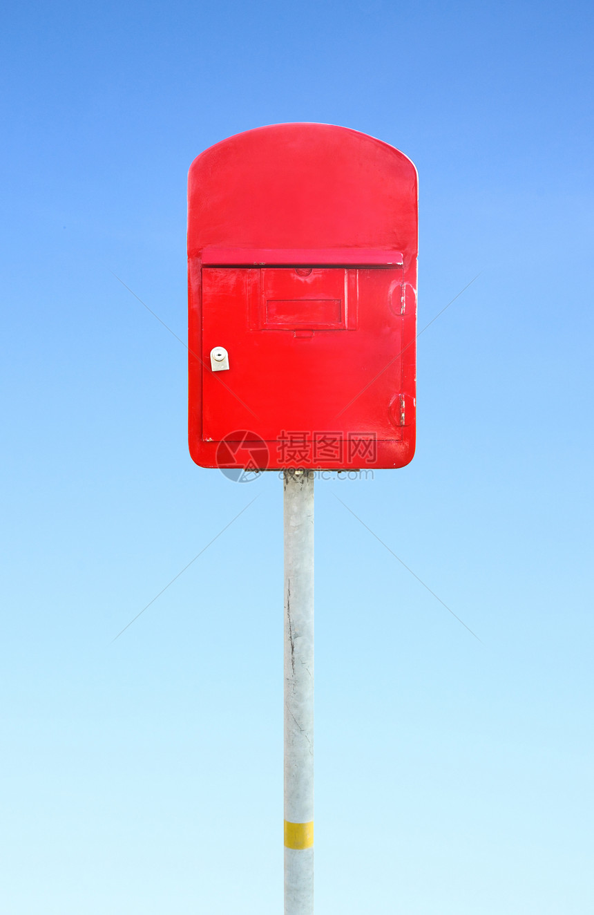 邮箱商业运输盒子邮票邮递员红色邮政服务邮件标准图片