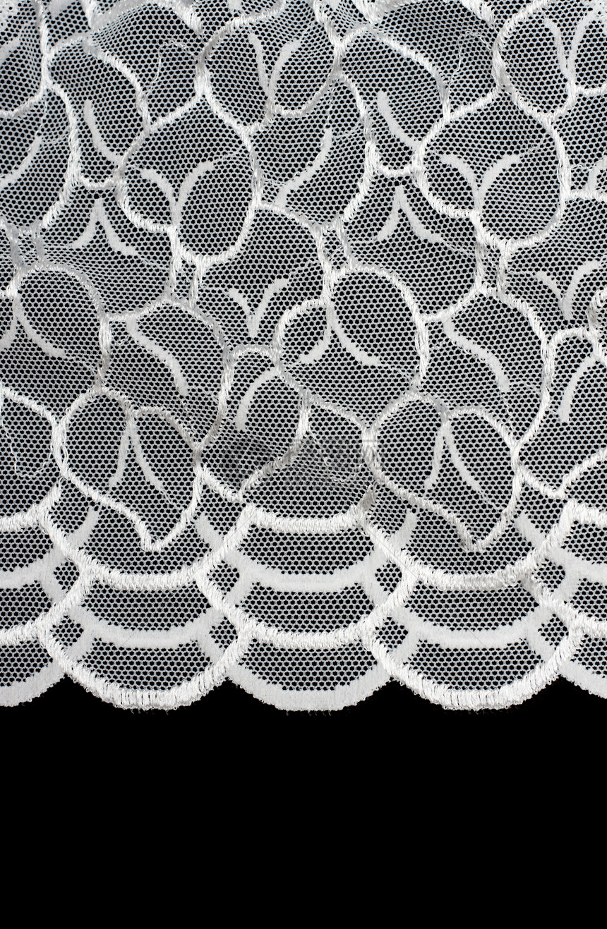 装饰带图案白色黑色宏观钩针纺织品材料裙子边界工艺棉布图片