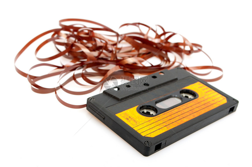 音频盒录磁带塑料音响记录卷轴白色立体声音乐图片