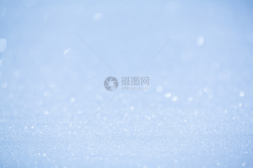 闪耀的雪雪童话火花雪花冰晶蓝色阳光背景地毯粉雪白色图片