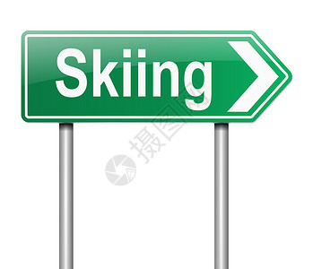 滑雪标志娱乐闲暇插图绿色季节白色假期活动运动冒险背景图片