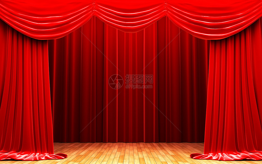 红色天鹅绒幕幕幕开场展示窗帘歌剧手势推介会观众布料剧场艺术织物图片