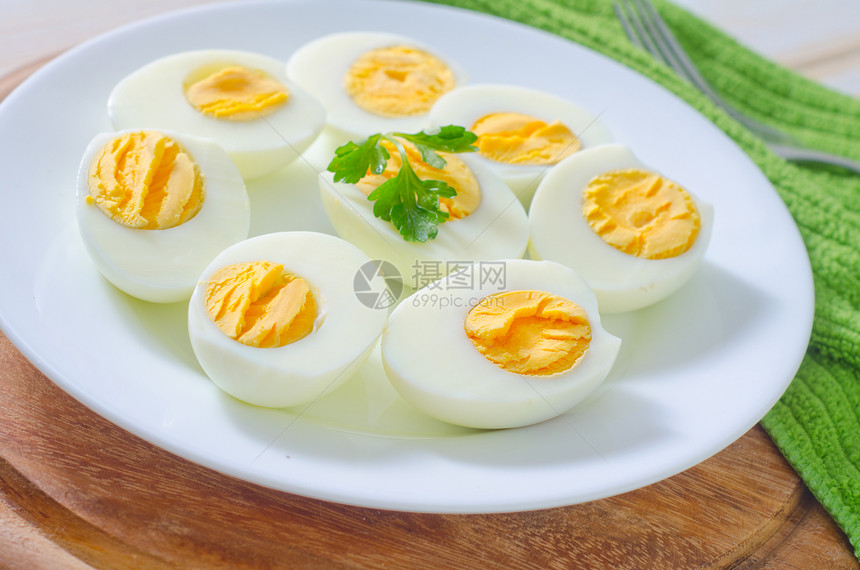 煮鸡蛋凉菜营养小吃烹饪素食食物椭圆形沙拉美食早餐图片