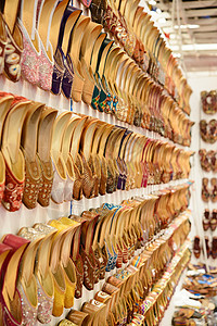 鞋市场皮革店铺鞋店女士购物架子个人零售水平配饰背景图片