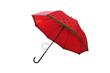 红伞工作室童话家庭尼龙庇护所点燃雨伞水平阳伞红色背景图片