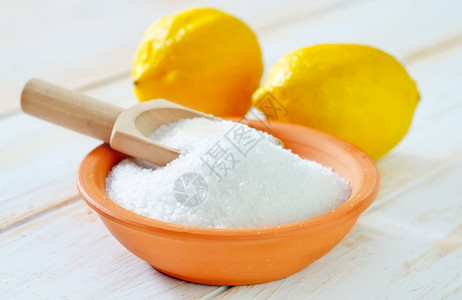 柠檬酸柠檬水果化学品营养果汁添加剂化学味道勺子科学高清图片