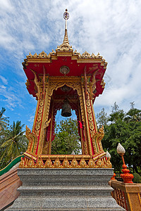 钟楼历史旅行天空寺庙建筑学佛教徒地标崇拜宗教背景图片