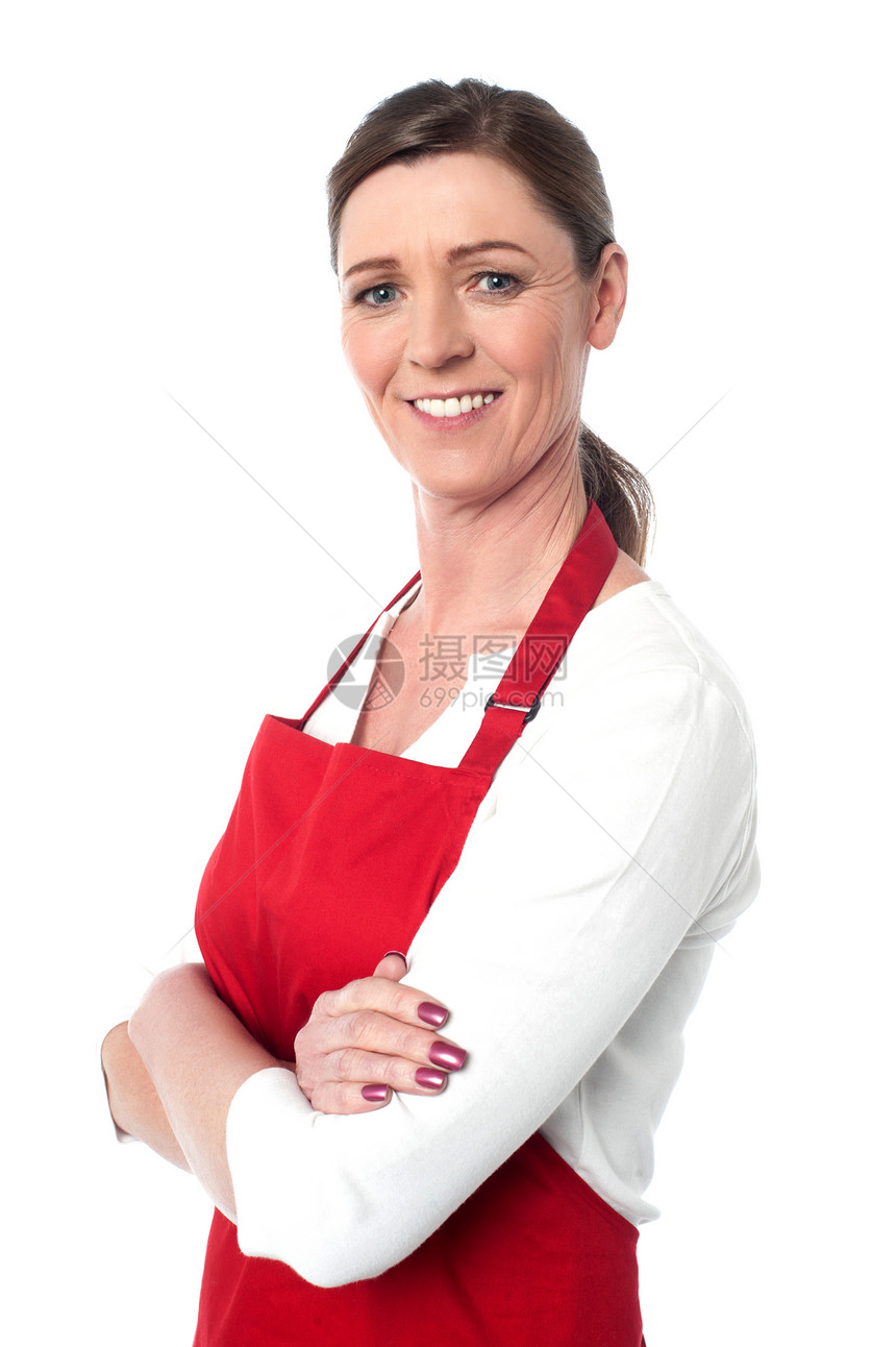 充满自信的女厨师餐饮面包师餐厅面包职业商业厨房工作室酒店女士图片