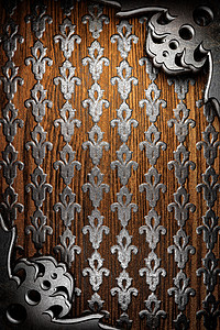 木本底金属金属抛光插图艺术反射风格装饰品框架装饰木头背景图片