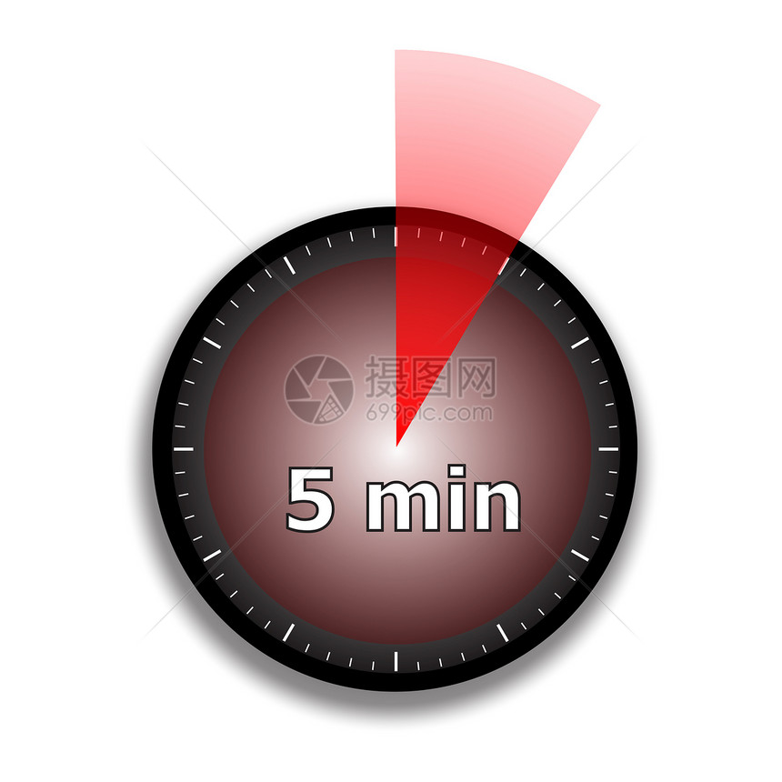 时钟面表小时黑色守时光标紧迫感运动数字办公室插图红色图片