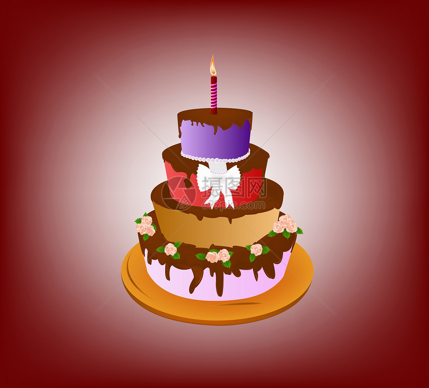 庆祝开胃派馅饼蜡烛派对框架甜点玫瑰周年邀请函纪念日叶子图片
