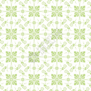 无缝花纹插图白色绘画条纹绿色墙纸叶子背景图片