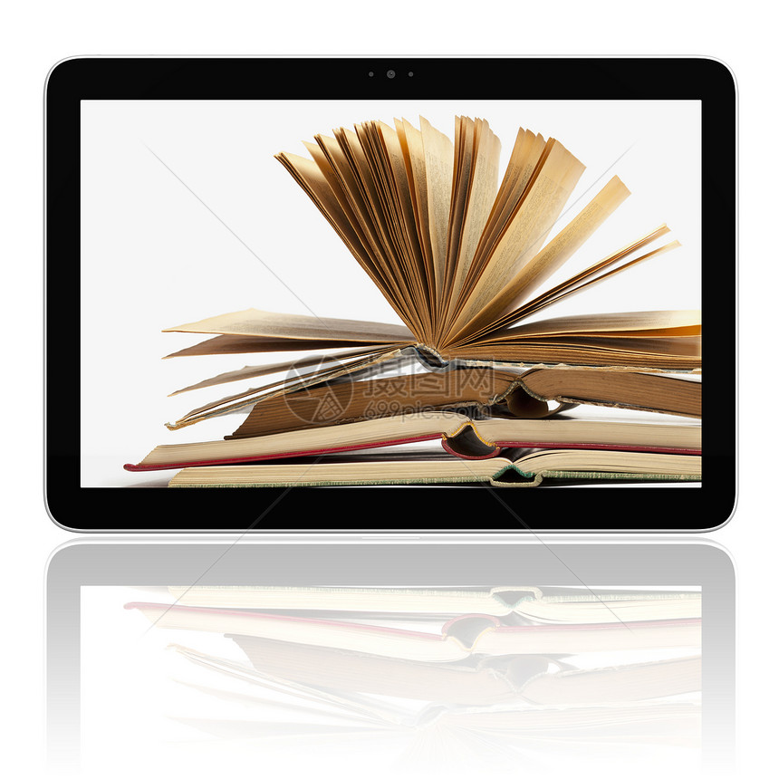 电子书电子阅读器平板电脑学习监视器屏幕软垫互联网教育技术框架笔记本空白图片
