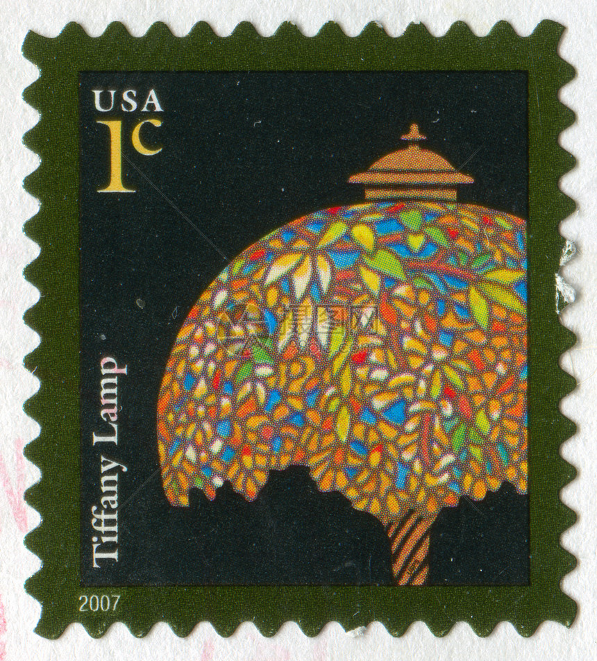 灯艺术邮戳古董螺旋海豹装饰品信封邮件曲线传统图片