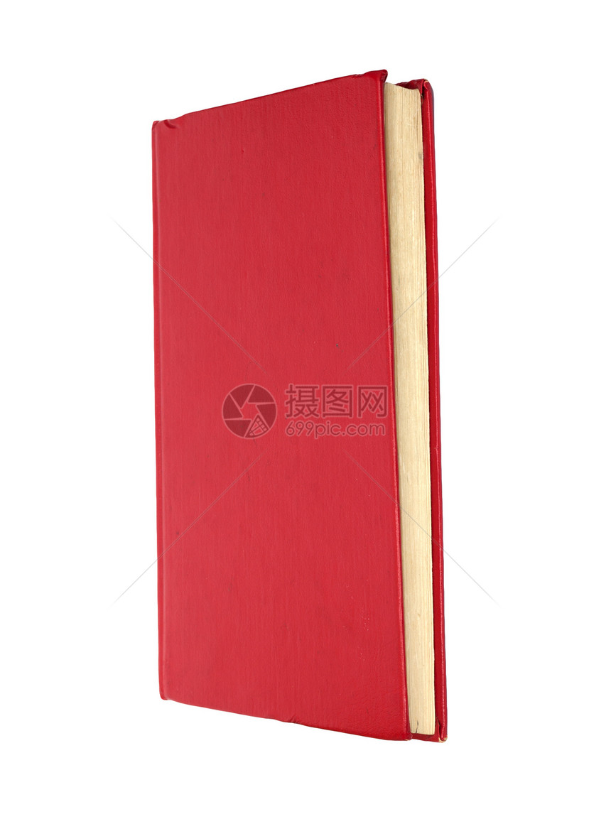 白色上孤立的红书科学收藏字典阅读文学语言出版商诗歌样本书店图片