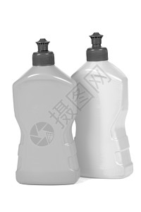 塑料包装瓶 在白色背景上隔绝灰色团体桌子液体化妆品空白管子洗剂包装瓶子背景图片