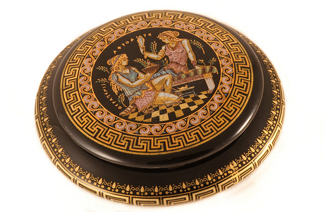 潘多拉盒子圆形纪念品传统首饰艺术旅行神话学文化高清图片