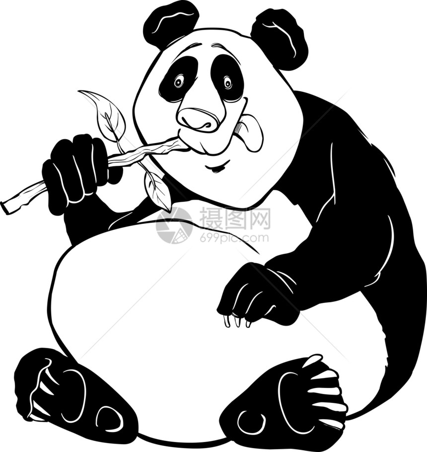 熊熊熊彩色页面插图荒野黑色漫画哺乳动物染色白色动物群野生动物熊猫图片