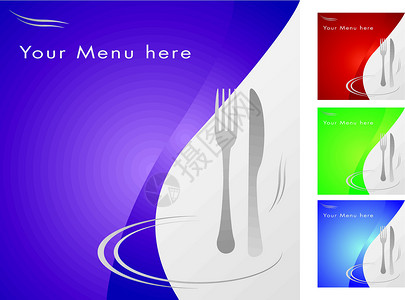 菜单餐厅公司样本美食白色主菜红色盘子商业紫色午餐背景图片